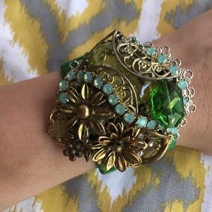 Anthropologie Floral Cuff